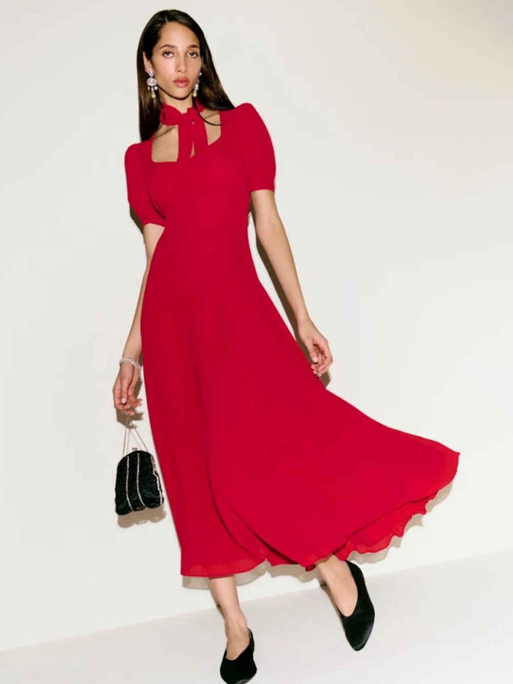 Reformation Chrissie Dress Red - Size 2